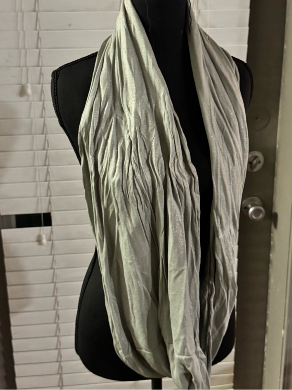 Silver Lightweight Infinity Scarf - Picture 2 of 6